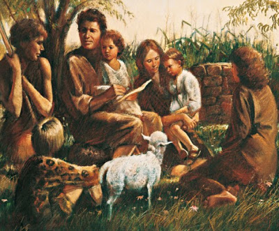 Adam teaching family